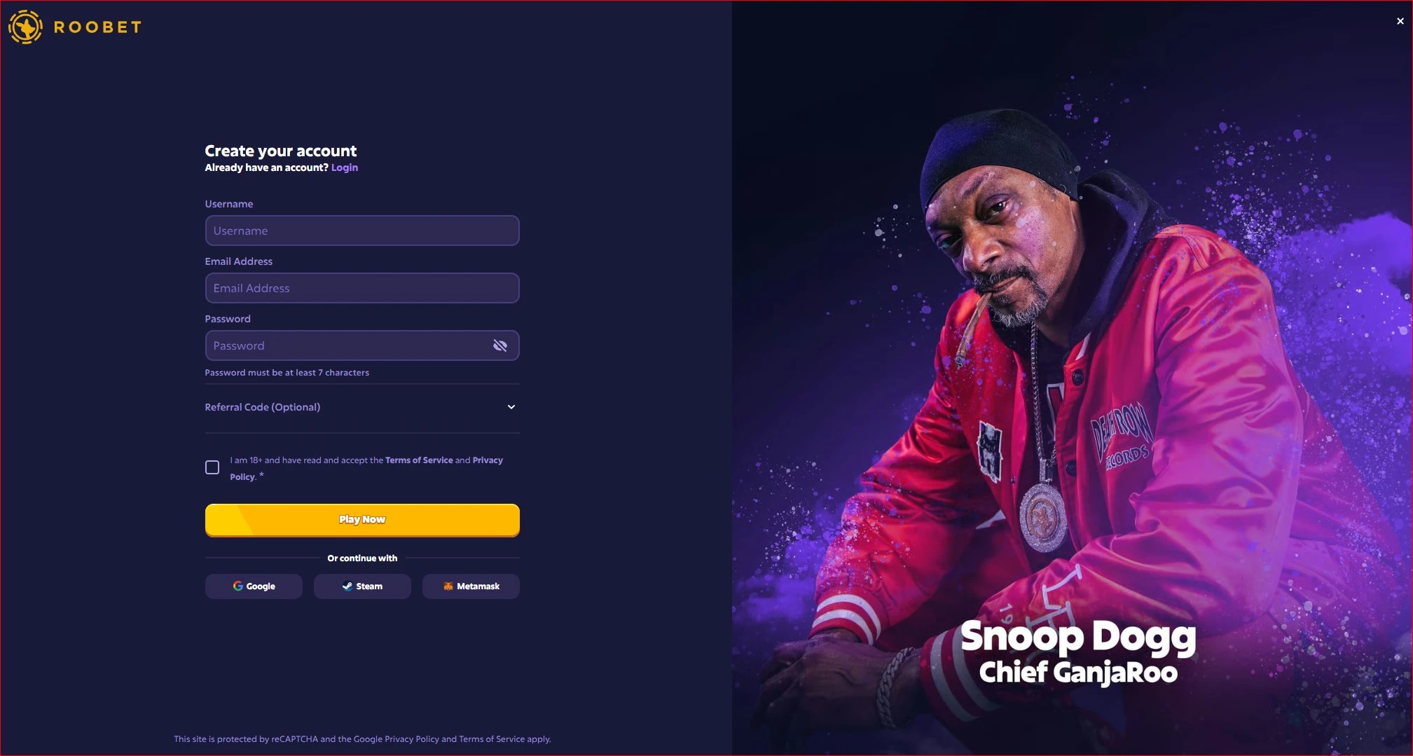 Creating an account Creating an account
