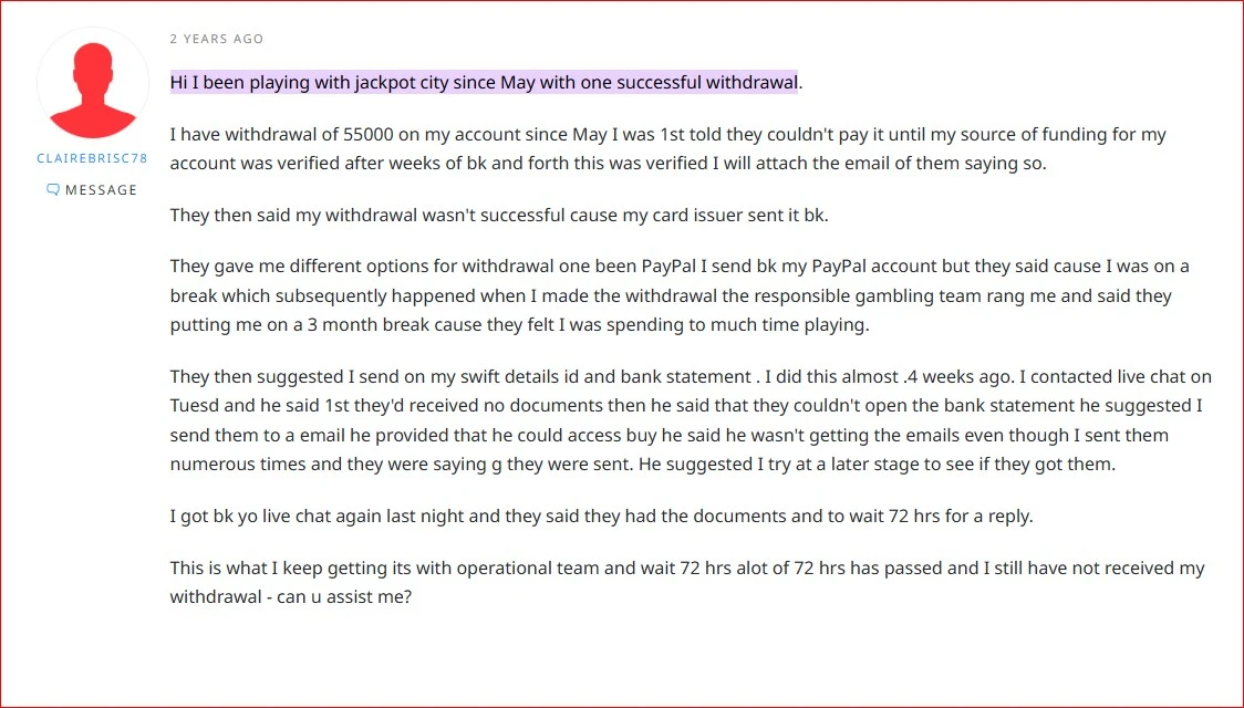 Support and withdrawal issues