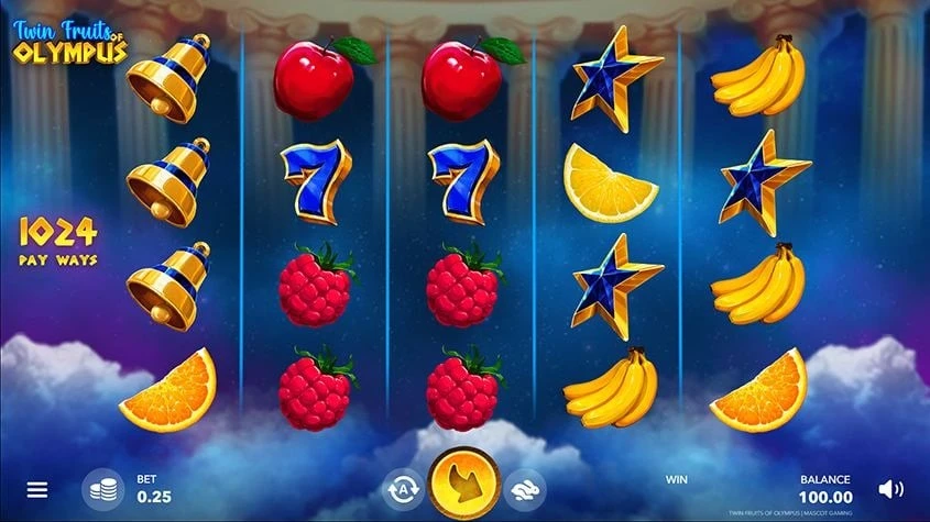 1. Twin Fruits of Olympus (Mascot Gaming)