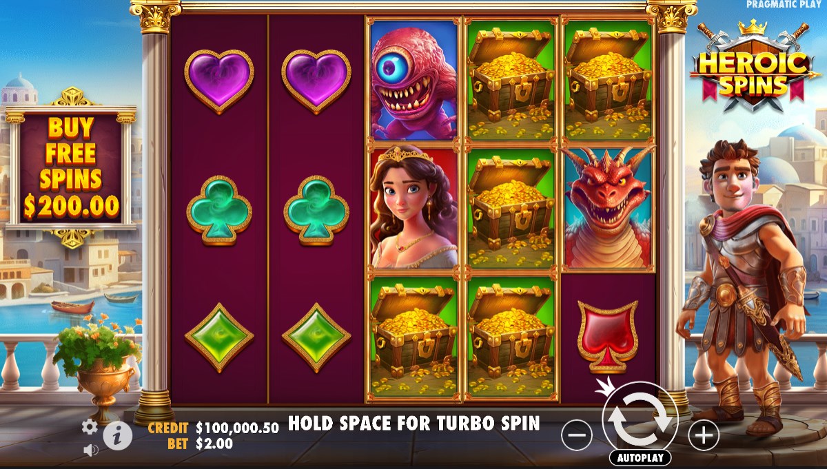 Heroic Spins Slot Game (94.05% RTP) - Free Demo Play & Reviews