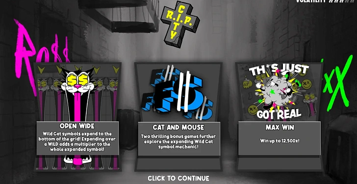 Base game: layout, bet controls and balance display.