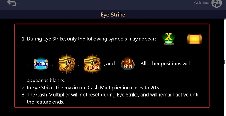 Settings: RTP, game rules, stakes and info panel.