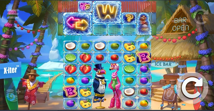 Base game: layout, bet controls and balance display.