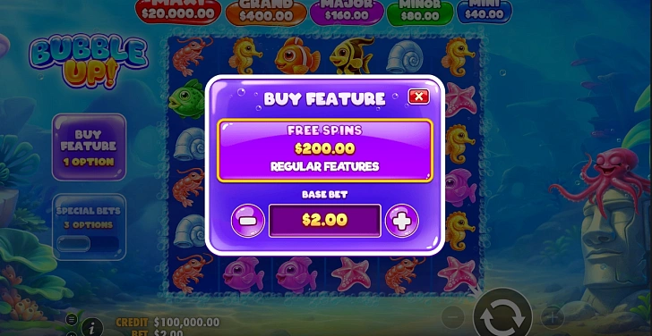 Bonus game: free spins, retriggers and bonus-round rules.