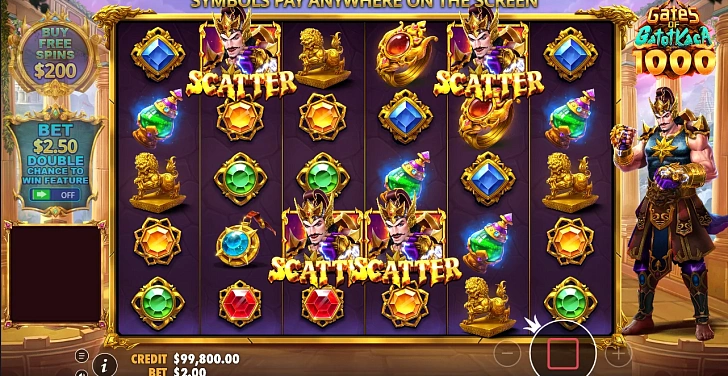 Gameplay process: wins, multipliers and cascade behaviour.