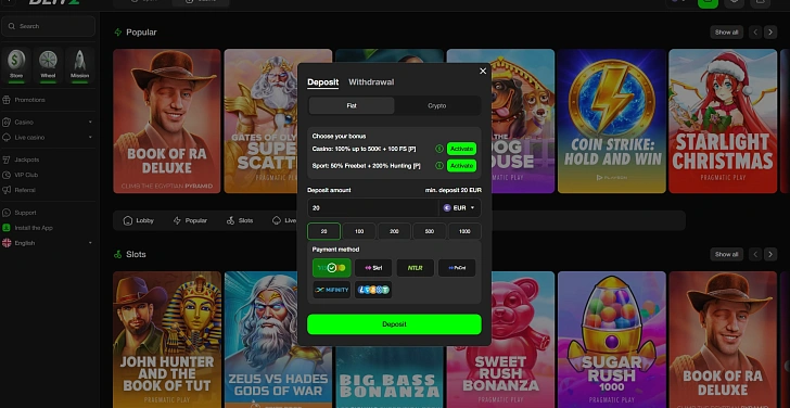 Screenshot 20Bet