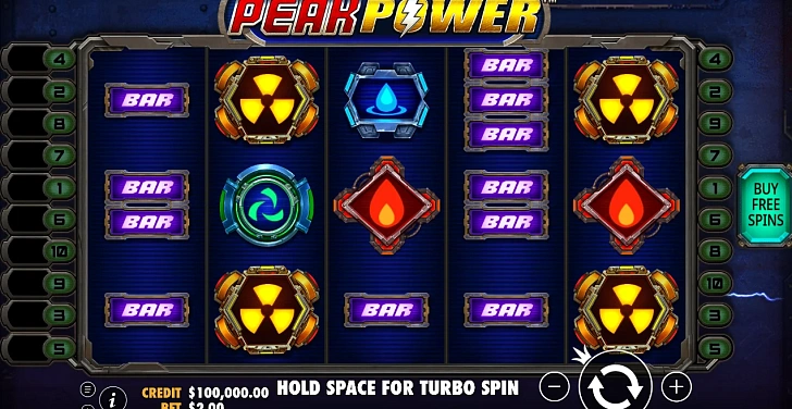 Base game: layout, bet controls and balance display.