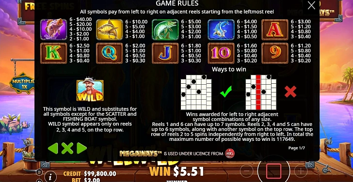 Bonus game: free spins, retriggers and bonus-round rules.