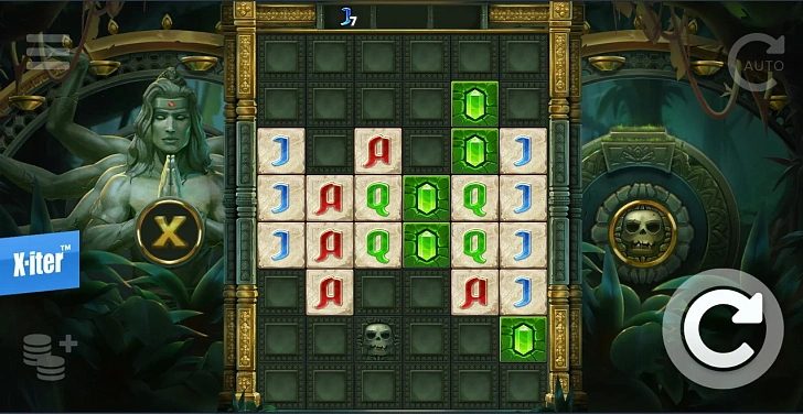 Gameplay process: wins, multipliers and cascade behaviour.