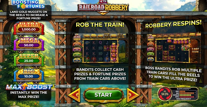 Base game: layout, bet controls and balance display.