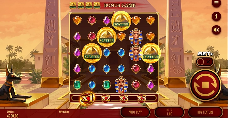 Bonus game: free spins, retriggers and bonus-round rules.