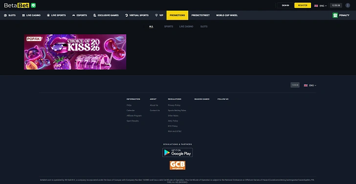 Screenshot 20Bet