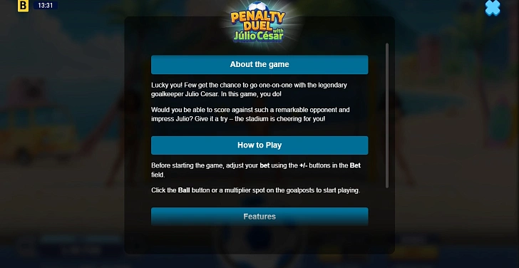 Settings: RTP, game rules, stakes and info panel.