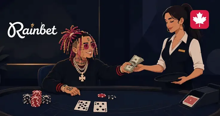 Lil Pump promoted Rainbet through a tipping and blackjack video