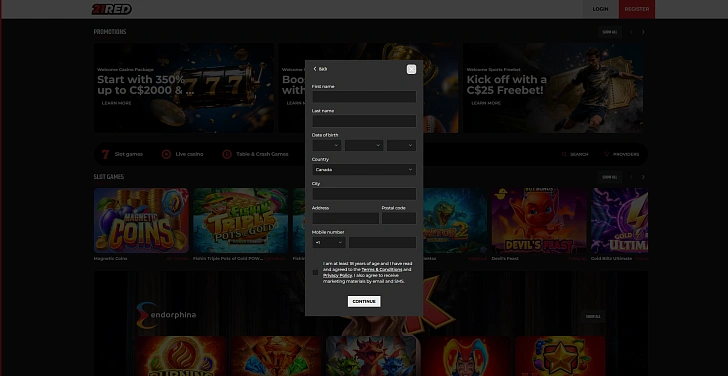 Screenshot 20Bet