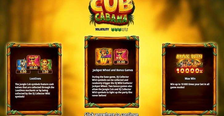 Base game: layout, bet controls and balance display.