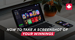 How to take a screenshot of your winnings in a slot