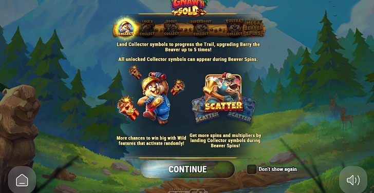 Base game: layout, bet controls and balance display.