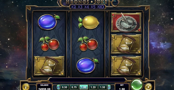 Base game: layout, bet controls and balance display.