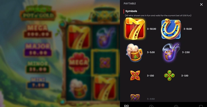 Bonus game: free spins, retriggers and bonus-round rules.