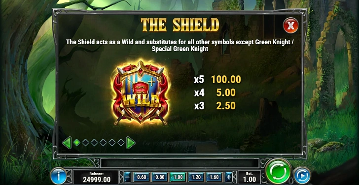Settings: RTP, game rules, stakes and info panel.