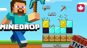 Minedrop is a new exclusive slot on Stake in the style of Minecraft