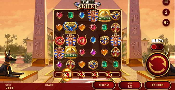 Gameplay process: wins, multipliers and cascade behaviour.