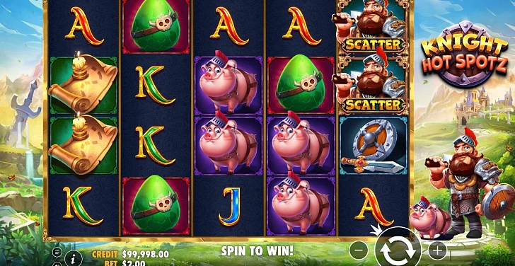 Base game: layout, bet controls and balance display.