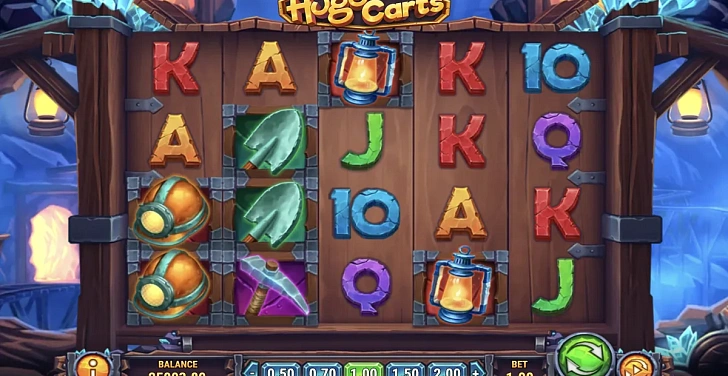 Base game: layout, bet controls and balance display.