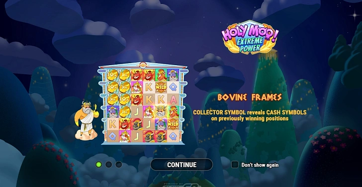 Base game: layout, bet controls and balance display.