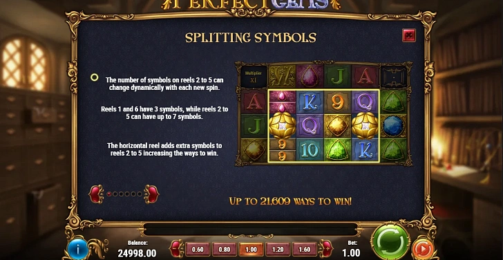 Settings: RTP, game rules, stakes and info panel.