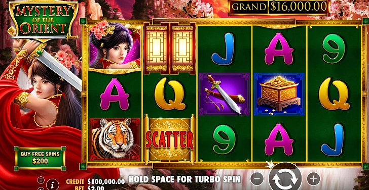 Base game: layout, bet controls and balance display.