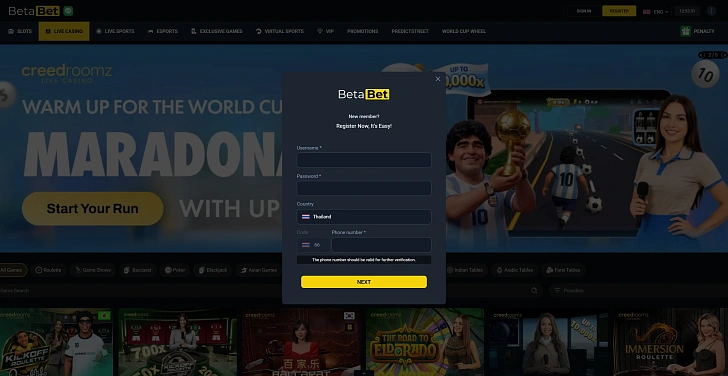 Screenshot 20Bet