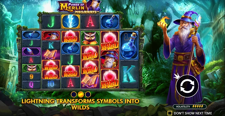 Base game: layout, bet controls and balance display.