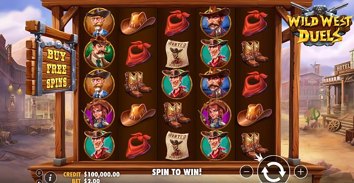 Base game: layout, bet controls and balance display.