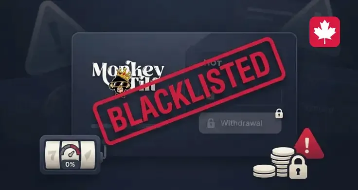 Monkey Tilt Goes on the Blacklist: Withdrawals Stall, RTP Is Reduced and Trust Is Gone