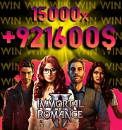 Immortal Romance 2 Pays Out Huge $921,600 Win – But Don’t Get Too Excited