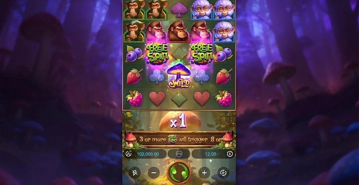 Gameplay process: wins, multipliers and cascade behaviour.