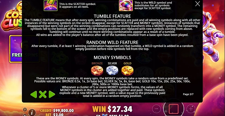 Settings: RTP, game rules, stakes and info panel.