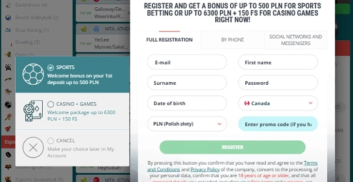 Screenshot 20Bet
