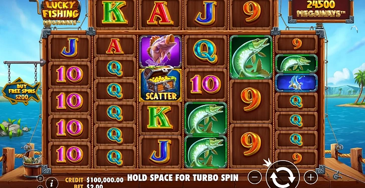 Base game: layout, bet controls and balance display.