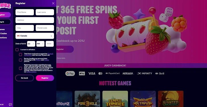 Screenshot 20Bet