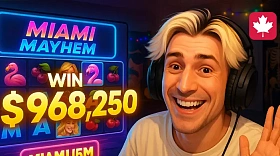 Almost a million in 10 spins: xQc took $968,250 in Miami Mayhem