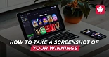 How to take a screenshot of your winnings in a slot