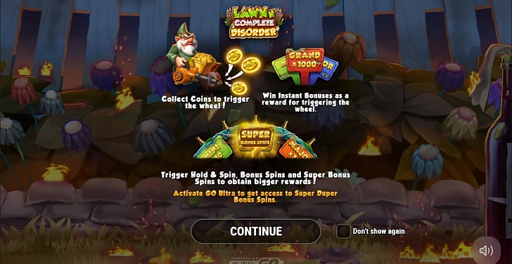 Base game: layout, bet controls and balance display.