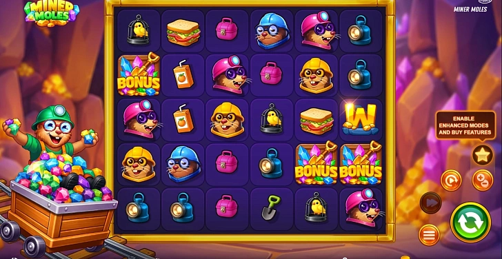 Gameplay process: wins, multipliers and cascade behaviour.
