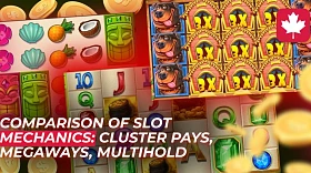Comparison of slot mechanics: Cluster Pays, Megaways, MultiHold – ROI, win streaks, bonuses