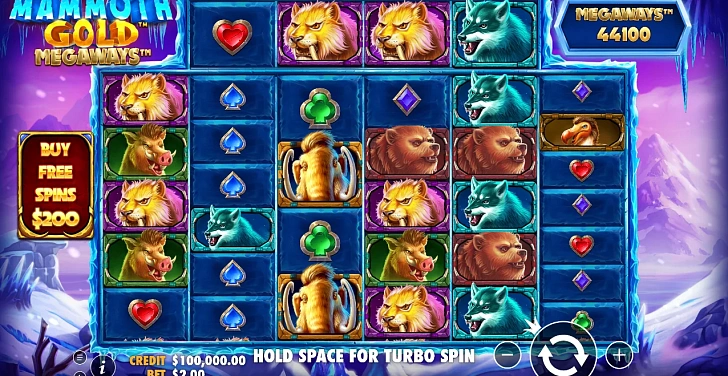 Base game: layout, bet controls and balance display.