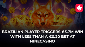 Brazilian Player Strikes Gold With €3.7M Win at NineCasino