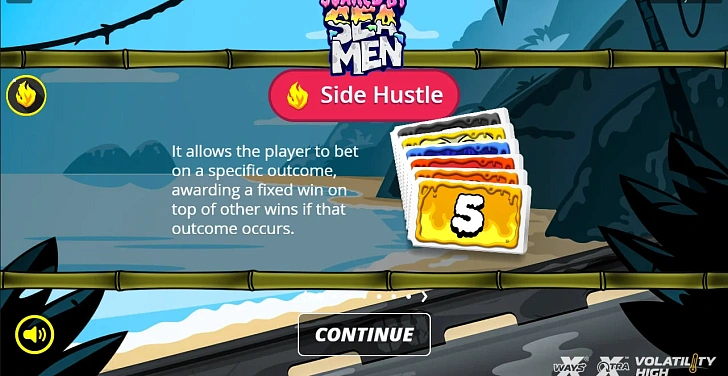 Base game: layout, bet controls and balance display.